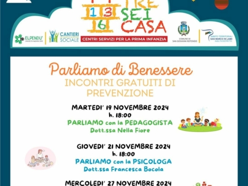 Incontri gratuiti con esperti su benessere e prevenzione per famiglie